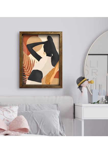 Gift Yatak Odası Konseptli Doğal Masif Ahşap Çerçeveli Tablo 45X65CM-11 fiyatları