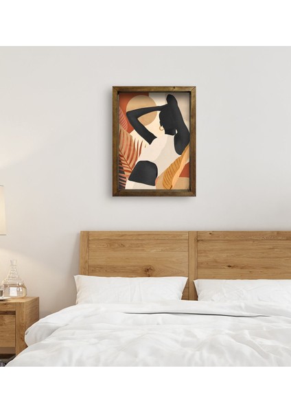 Gift Yatak Odası Konseptli Doğal Masif Ahşap Çerçeveli Tablo 45X65CM-11 fırsatları