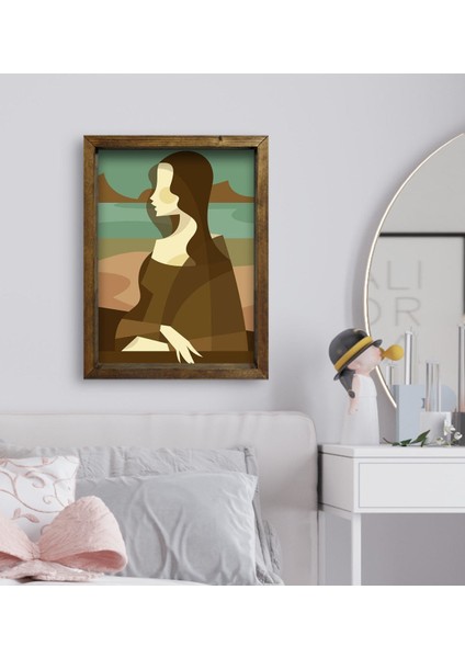 Gift Yatak Odası Konseptli Doğal Masif Ahşap Çerçeveli Tablo 45X65CM-5 fiyatları