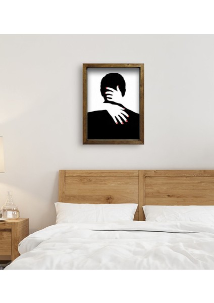 Gift Yatak Odası Konseptli Doğal Masif Ahşap Çerçeveli Tablo 45X65CM-4 fırsatları