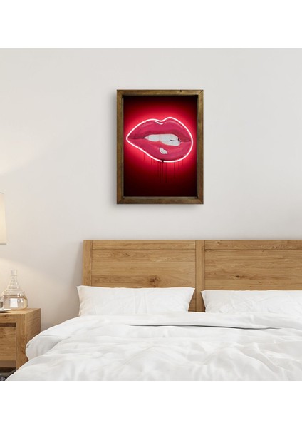 Gift Yatak Odası Konseptli Doğal Masif Ahşap Çerçeveli Tablo 45X65CM-82 fırsatları