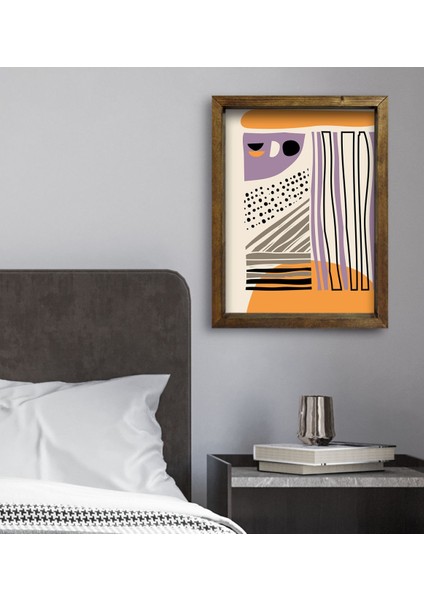 Gift Yatak Odası Konseptli Doğal Masif Ahşap Çerçeveli Tablo 45X65CM-62