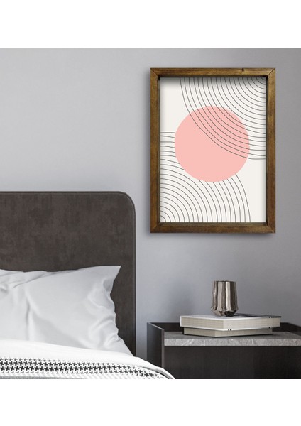 Gift Yatak Odası Konseptli Doğal Masif Ahşap Çerçeveli Tablo 45X65CM-52