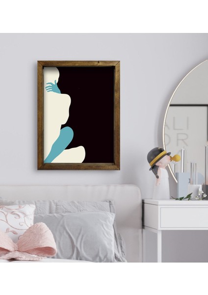 Gift Yatak Odası Konseptli Doğal Masif Ahşap Çerçeveli Tablo 45X65CM-93 fiyatları