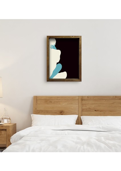 Gift Yatak Odası Konseptli Doğal Masif Ahşap Çerçeveli Tablo 45X65CM-93 fırsatları