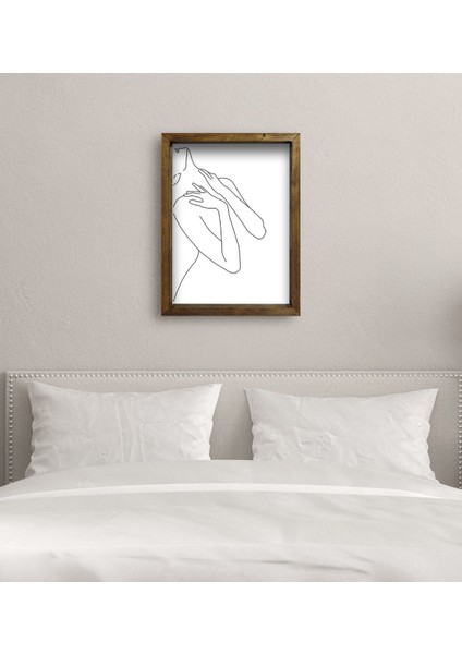 Gift Yatak Odası Konseptli Doğal Masif Ahşap Çerçeveli Tablo 45X65CM-37 modelleri
