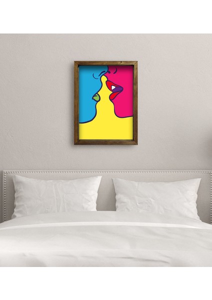 Gift Yatak Odası Konseptli Doğal Masif Ahşap Çerçeveli Tablo 45X65CM-35 modelleri