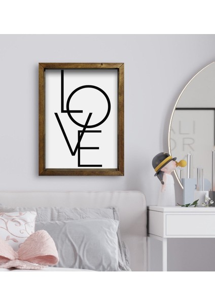 Gift Yatak Odası Konseptli Doğal Masif Ahşap Çerçeveli Tablo 45X65CM-101 fiyatları