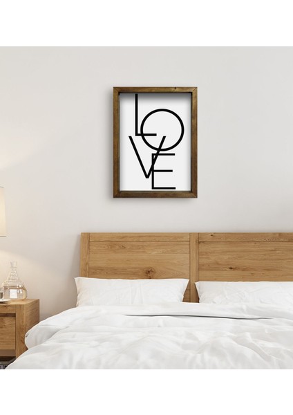 Gift Yatak Odası Konseptli Doğal Masif Ahşap Çerçeveli Tablo 45X65CM-101 fırsatları