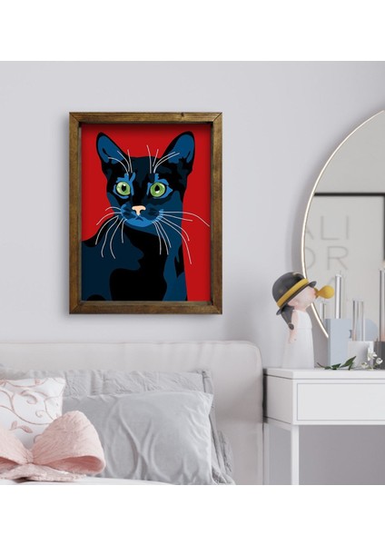 Gift Yatak Odası Konseptli Doğal Masif Ahşap Çerçeveli Tablo 45X65CM-98 fiyatları