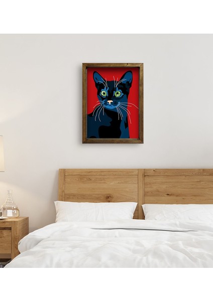 Gift Yatak Odası Konseptli Doğal Masif Ahşap Çerçeveli Tablo 45X65CM-98 fırsatları