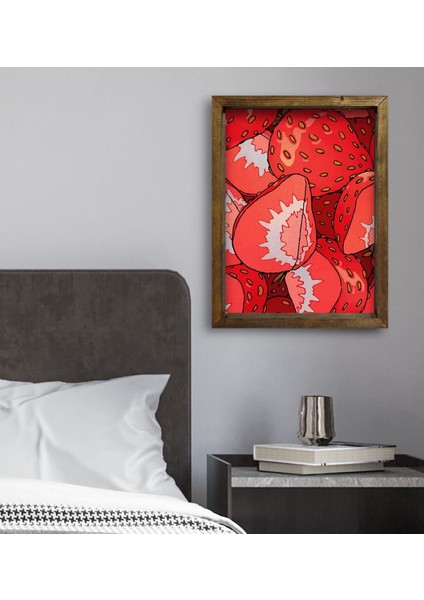 Gift Yatak Odası Konseptli Doğal Masif Ahşap Çerçeveli Tablo 45X65CM-94