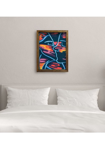 Gift Yatak Odası Konseptli Doğal Masif Ahşap Çerçeveli Tablo 45X65CM-92 modelleri