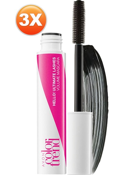 Hello! Ultimate Lashes Maskara 10 gr Black Üçlü Set fiyatları