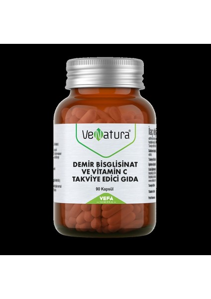 Demir Bisglisinat ve Vitamin C 90 Kapsül