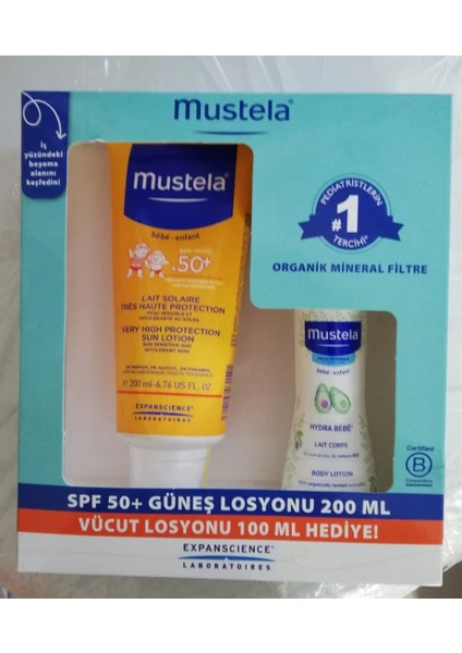 Güneş Losyonu SPF50 200ML+VÜCUT Losyonu Hediye 100ML