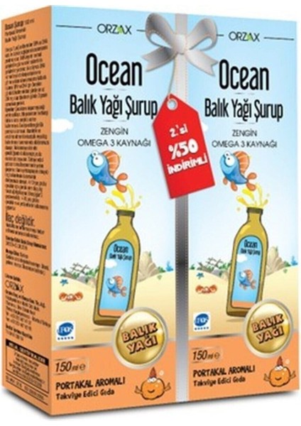 Balık Yağı Portakal Aromalı 150 ml 2'li Paket