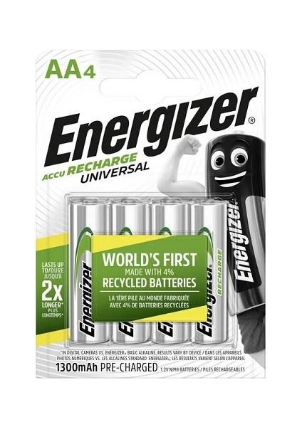 Universal Aa 1300MAH Şarj Edilebilir Pil 4'lü Paket