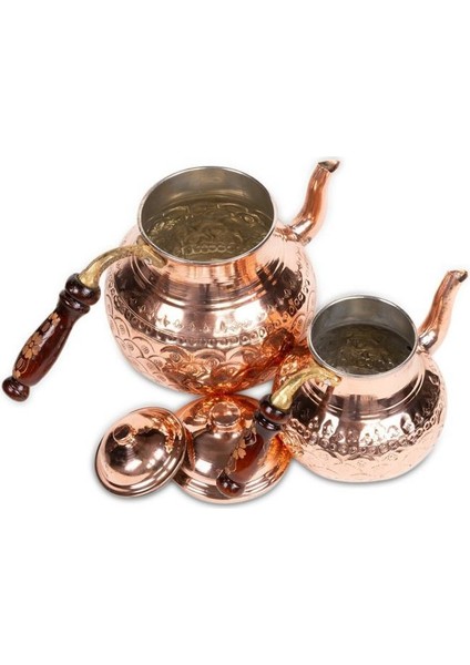 Baskılı Dövme Bakır Çaydanlık Bakır Renk modelleri