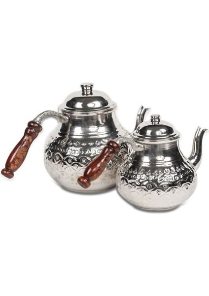 Baskılı Dövme Bakır Çaydanlık Nikel Renk fiyatları