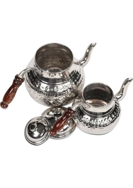 Baskılı Dövme Bakır Çaydanlık Nikel Renk modelleri