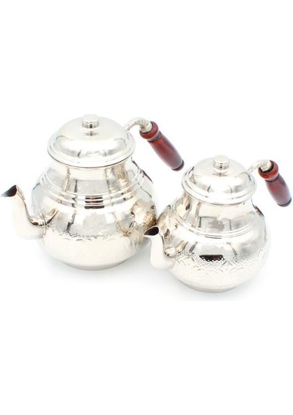 Bakır Çaydanlık Lale Desenli Gri Renk fiyatları