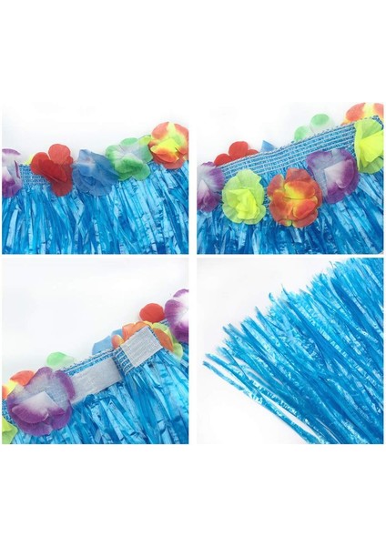 Setli Yetişkin Çocuk Uyumlu Hawaii Eteği Mavi fiyatları