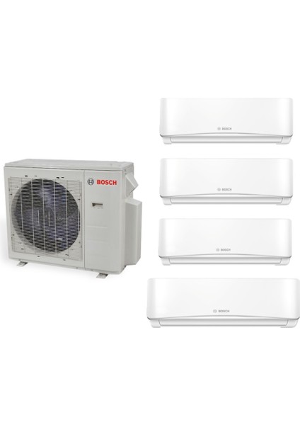 A++ 36000 BTU/h 1 Dış + 4 Iç Ünite 9000 + 9000 + 12000 + 18000 BTU/h Multi Inverter Klima