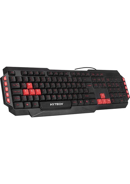 Hyk-46 Gamy Combo Siyah USB Kırmızı Tuşlu Q Klavye + Mouse Set