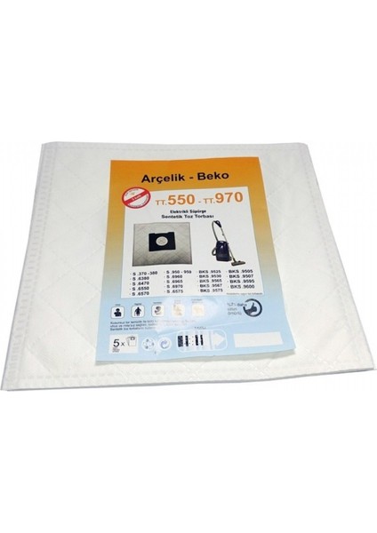 S 370-380-950-959 Elektrikli Süpürge Torbası Bez 5 Adet