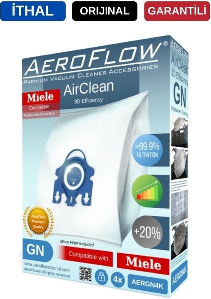 Classic C1 Powerline Uyumlu Gn Toz Torbası (Dörtlü Paket)