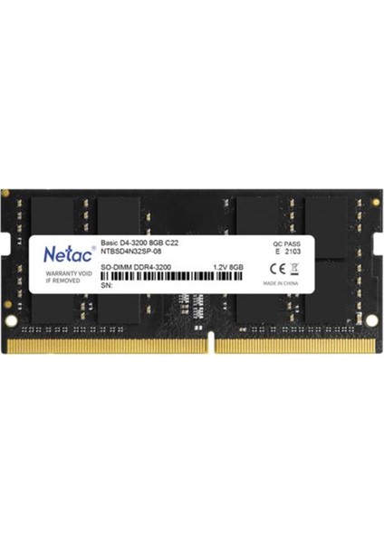 Basic Ntb 8gb 3200MHZ Ddr4 NTBSD4N32SP-08