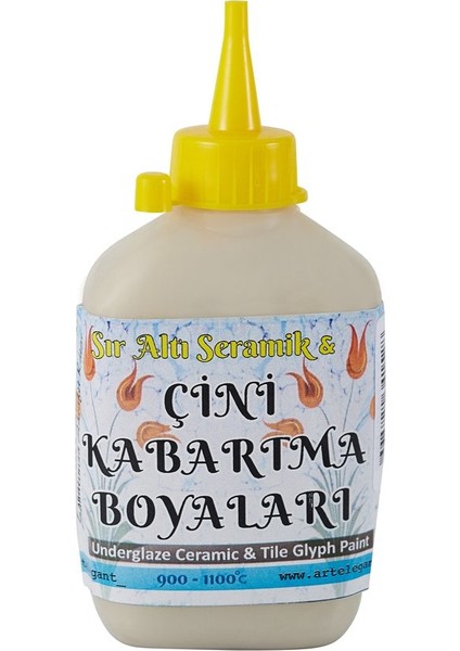 Sır Altı Seramik Çini Boyası 5136-KABARTMA 60 cc Beyaz