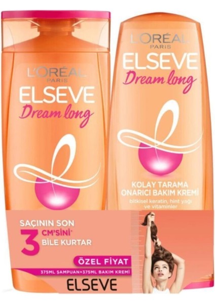 Dream Long Şampuan 375 ml + Bakım Kremi 375 ml