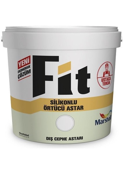 Alan Şanslı Marshall Fit Silikonlu Örtücü Dış Cephe Astar 2.5 kg Beyaz