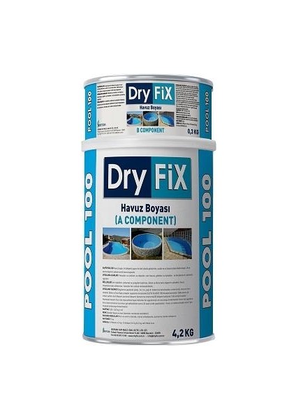 Dryfix POOL100 Havuz Boyası Mavi 4.5 kg