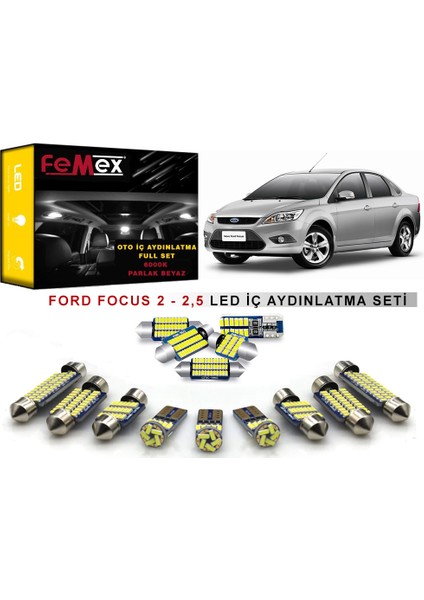 Ford Focus 2 - 2,5 Iç Aydınlatma Ampul Seti Parlak Beyaz