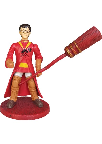 Quidditch Harry Potter Figürü Standlı, Kolları Ayakları Hareketli Harry Potter Figürü