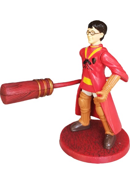 Quidditch Harry Potter Figürü Standlı, Kolları Ayakları Hareketli Harry Potter Figürü