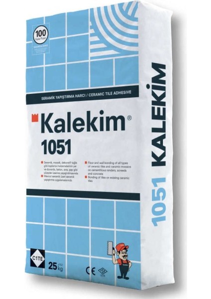 1051 Seramik Yapıştırıcı 25 kg Gri
