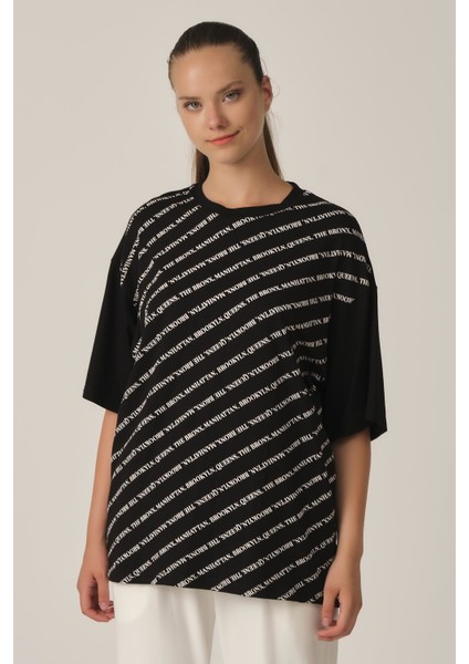 Baskılı Oversize T-Shirt (UN-70417)