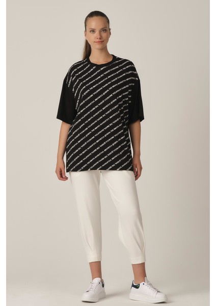 Baskılı Oversize T-Shirt (UN-70417)