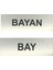 Bayan Bay Yönlendirme Tabelası 2 Adet 5 cm x 15 cm Alüminyum 1