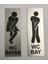 Wc Tuvalet Tabelası Bayan Bay 2 Adet Kapı Yönlendirme Levhası 5 cm x 15 cm 2