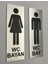 Wc Tuvalet Tabelası Bayan Bay 2 Adet Kapı Yönlendirme Levhası 5 cm x 15 cm Alüminyum 1