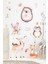 Sevimli Hayvanlar ve Yapraklar Çocuk Bebek Odası Sticker Seti 1