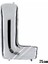 75 cm L Harfi Folyo Balon Gümüş 1