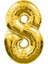 Gold Folyo Balon 8 Rakamı 1