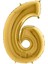 Ezjet Balon Parti 6 Rakamı Gold Folyo Balon 102 cm 1