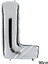 90 cm L Harfi Folyo Balon Gümüş 1